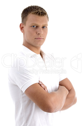 portrait of young man in cool pose