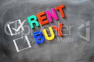 Rent and buy check boxes