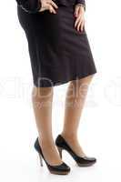 legs of young businesswoman