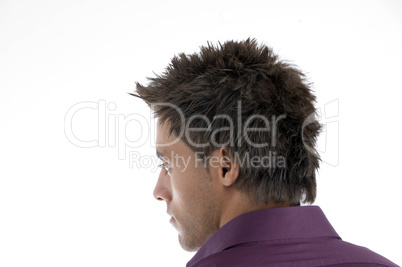 back pose of man's face