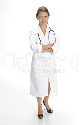 standing doctor with crossed arms