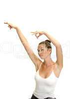 white woman doing dance