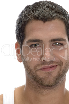 portrait of smiling handsome model