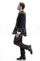 side pose of young businessman
