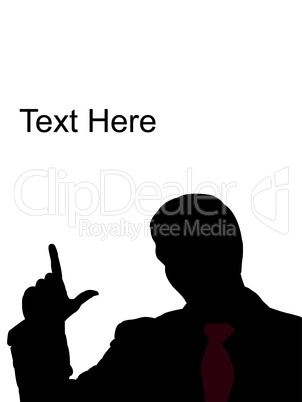 successful businessman with hand gesture