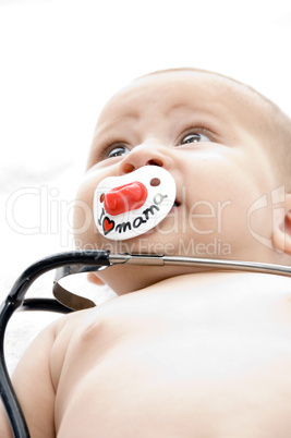 cheerful child with stethoscope