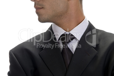 close up pose of businessman tie