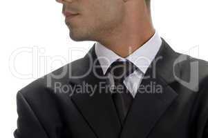 close up pose of businessman tie