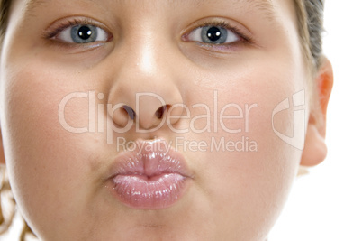 girl making pout mouth