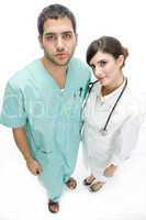 nurse standing with patient
