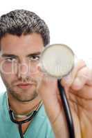doctor showing stethoscope