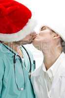 medical professionals kissing each other