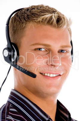 close up of young customer executive