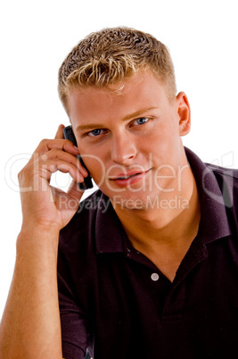 man talking on cell phone