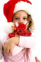 girl in santa hat