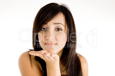 girl keeping her chin on her palm