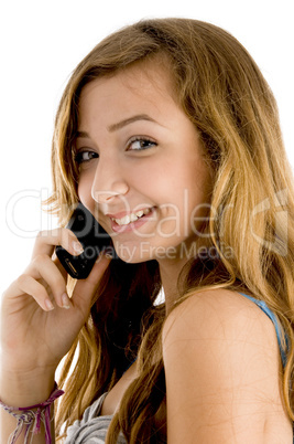 cute girl talking on cell phone