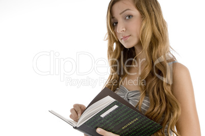 cute girl  posing with book