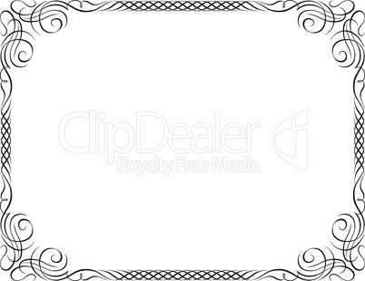 calligraphy penmanship ornamental deco frame pattern