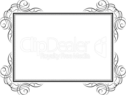 calligraphy penmanship ornamental deco frame pattern