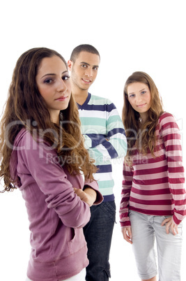 standing friends looking at camera