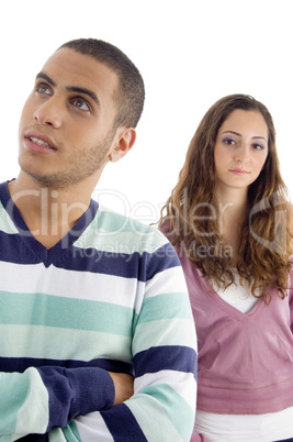 young two friends standing together