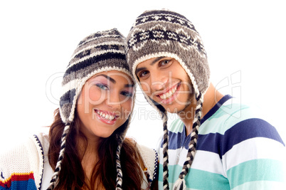 close up view of teens friends smiling and looking at camera