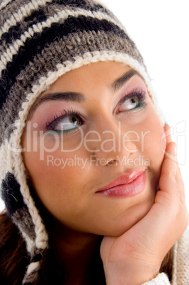 young girl posing with facial expressions