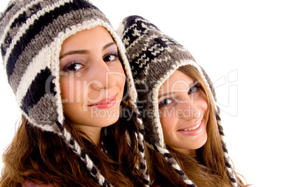 close up view of teens friends smiling and looking at camera