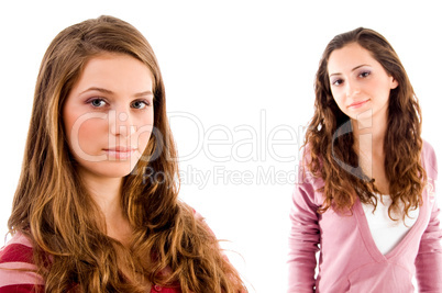 portrait of young sisters