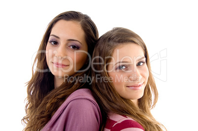 close up view of teens friends smiling and looking at camera
