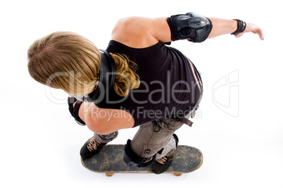 man in action on skateboard