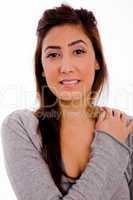 portrait of smiling young female looking at camera