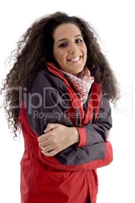 young woman wearing jacket