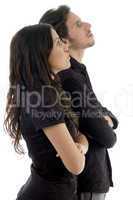 side pose of couple with folded hands