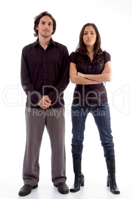 standing couple looking at camera