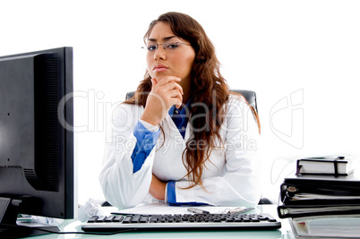 medical professional looking at camera