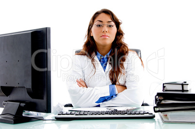 medical professional posing in clinic