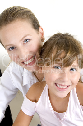 delightful mother and daughter