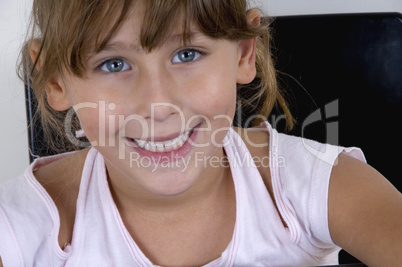 portrait of smiling adorable little girl