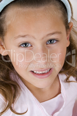 close up of cute smiling girl