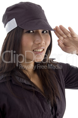 security female saluting