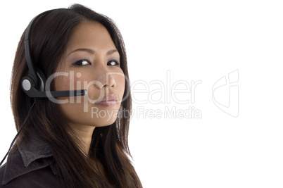 portrait of woman with headphone