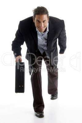young good looking accountant with office bag