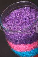 aromatic bath sea salt in jar