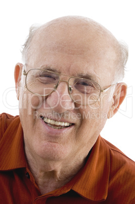 close up of smiling old man
