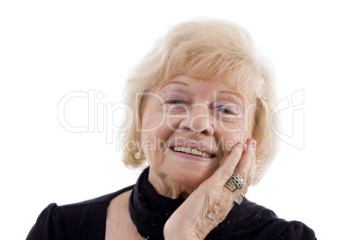 portrait of smiling old woman