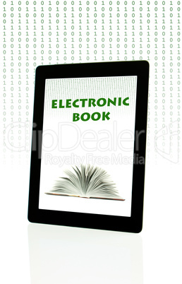 Tablet PC over white background