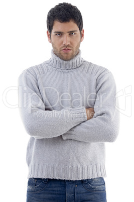 handsome man with crossed arms