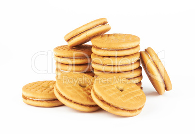 cookies on white background